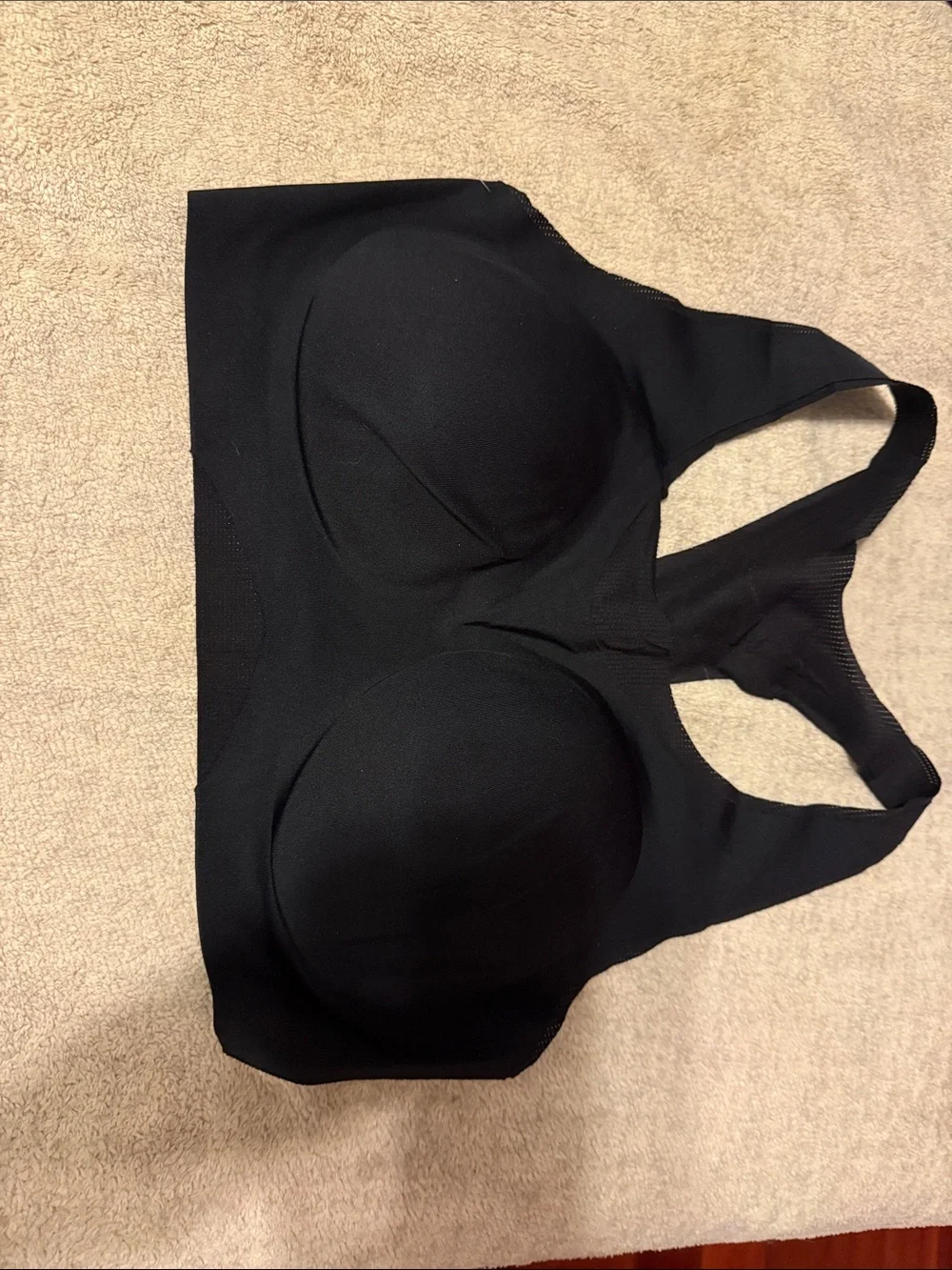 Soma Black Seamless Padded Sports Bra with Racerback